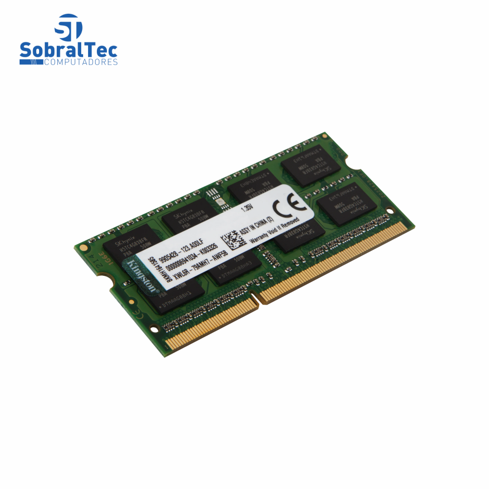 Memória Ram Notebook 8Gb Ddr3L Kingston 1333 Kvr16ls11/8 Low 1.35v